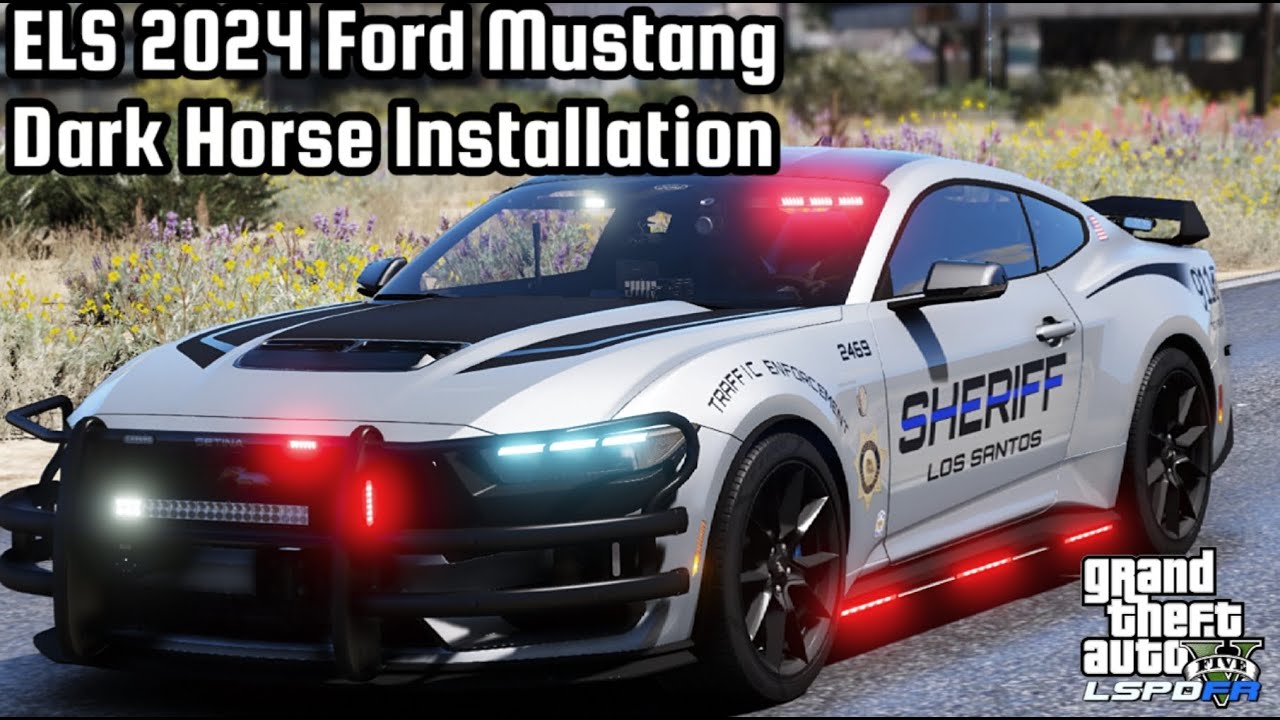 GTAV LSPDFR | ELS 2024 Ford Mustang Dark Horse Installation
