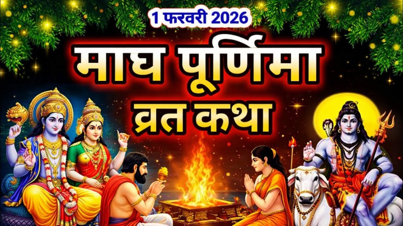माघ पूर्णिमा व्रत कथा 2026 | Magh Purnima Vrat Katha | माघ पूर्णिमा की कथा व महात्म्य