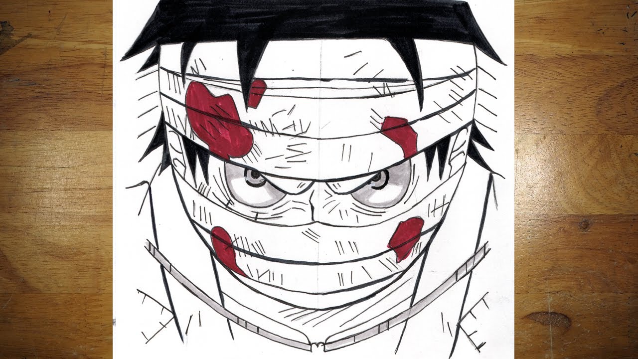 Drawing MONKEY D LUFFY Injured [One Piece]