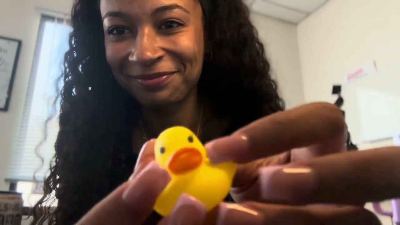ASMR Nail Tapping Trinkets on my Office Desk (trying not to get caught by manager)