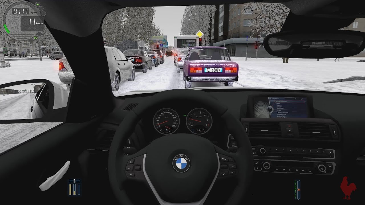 City Car Driving - BMW 120D F12 | Snow Driving