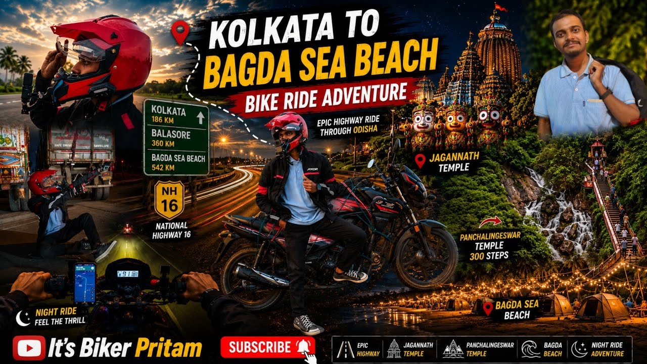 Kolkata to Bagda Beach 🌊 | Epic Kolkata to Bagda Sea Beach Bike Trip | Long Distance Bike Ride