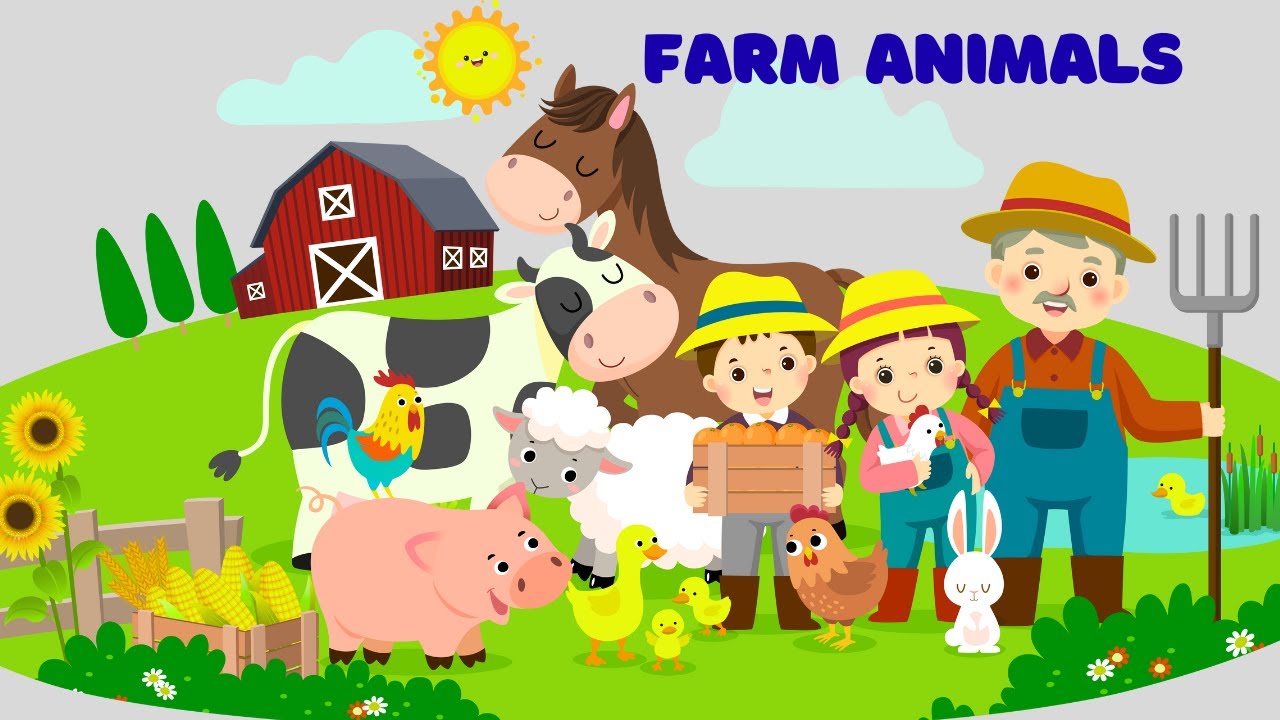 Farm Animals for Kids-Learn Animal Names and sounds