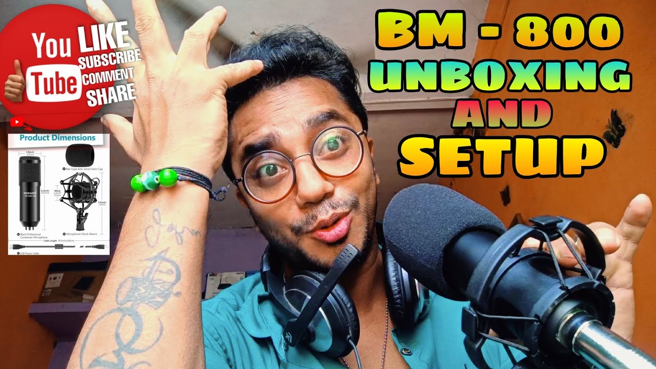 BM 800 Condenser Microphone Setup - Full Review (Unboxing, Setup, Audio Tests) - John Rambo Yt