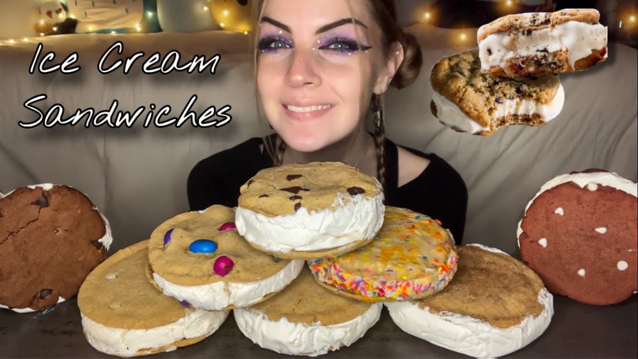 COOKIE ICE CREAM SANDWICH MUKBANG! (Vegan) (No Talking)