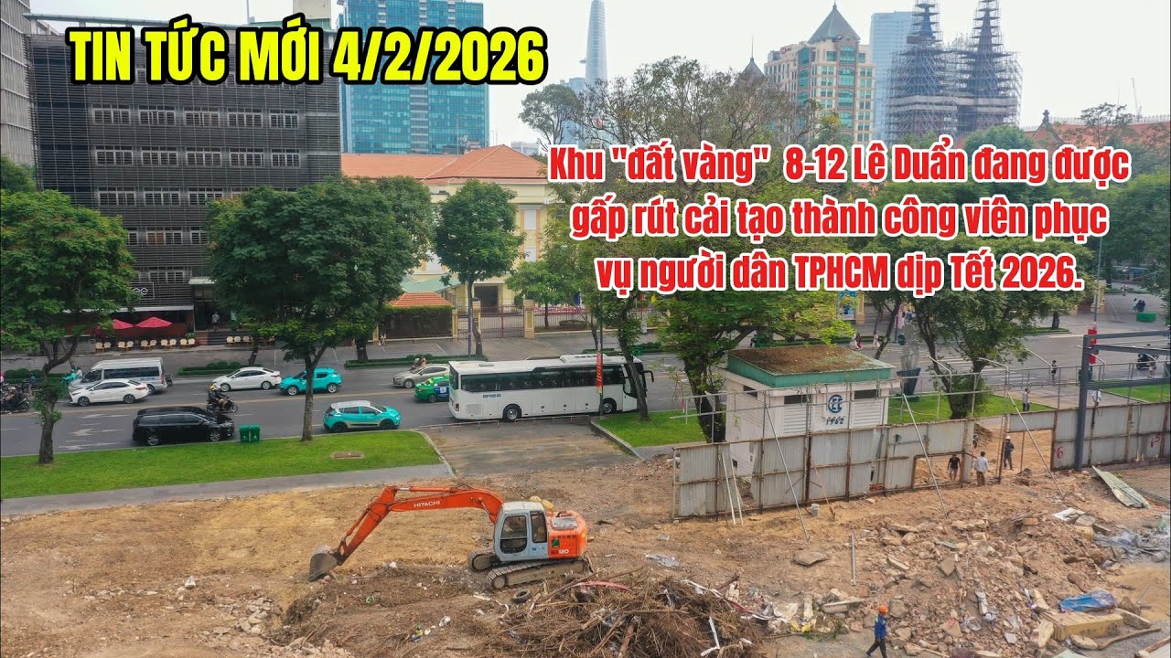 Cận cảnh chỉnh trang khu đất số 6-8 Lê Duẩn để làm vườn hoa-9 Khu đất Vàng tại Sai Gon làm công viên