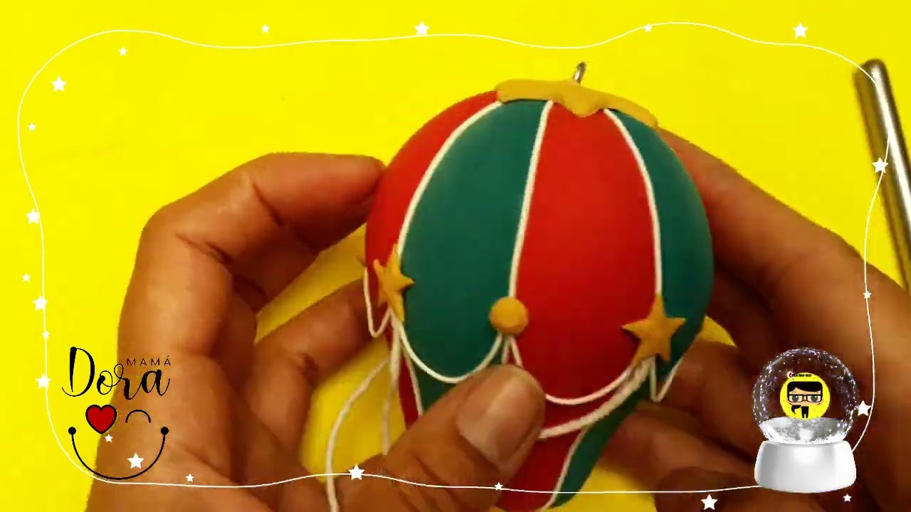 Globo Aerostático Navideño-porcelana fria