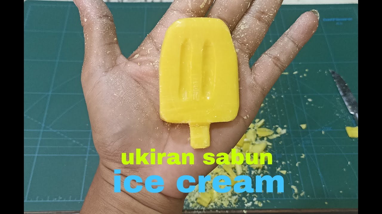 Ukiran sabun | cara mengukir sabun bentuk ice cream