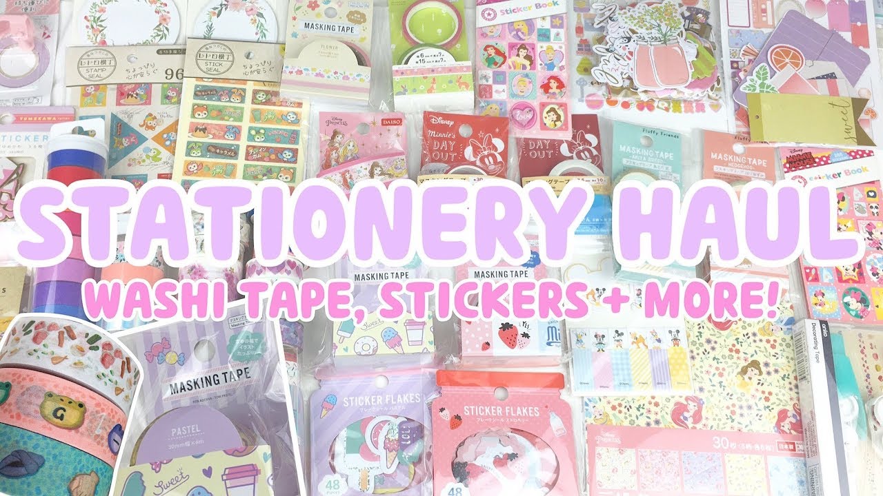 ANOTHER HUGE STATIONERY HAUL! Washi Tape, Stickers, Journals | Daiso, Kmart, Typo & Aliexpress ♡