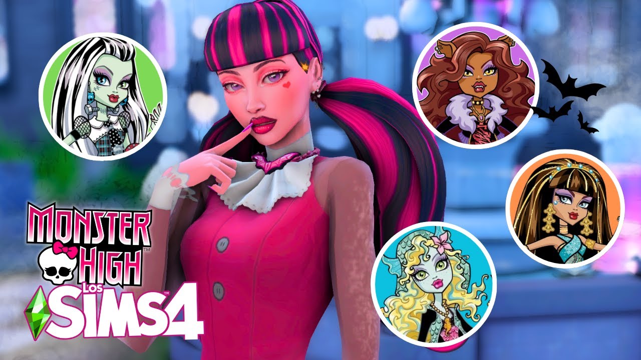 Creando MONSTER HIGH en Los Sims 4 ☠️ Los Sims 4 MONSTER HIGH CAS Challenge | CC LINKS