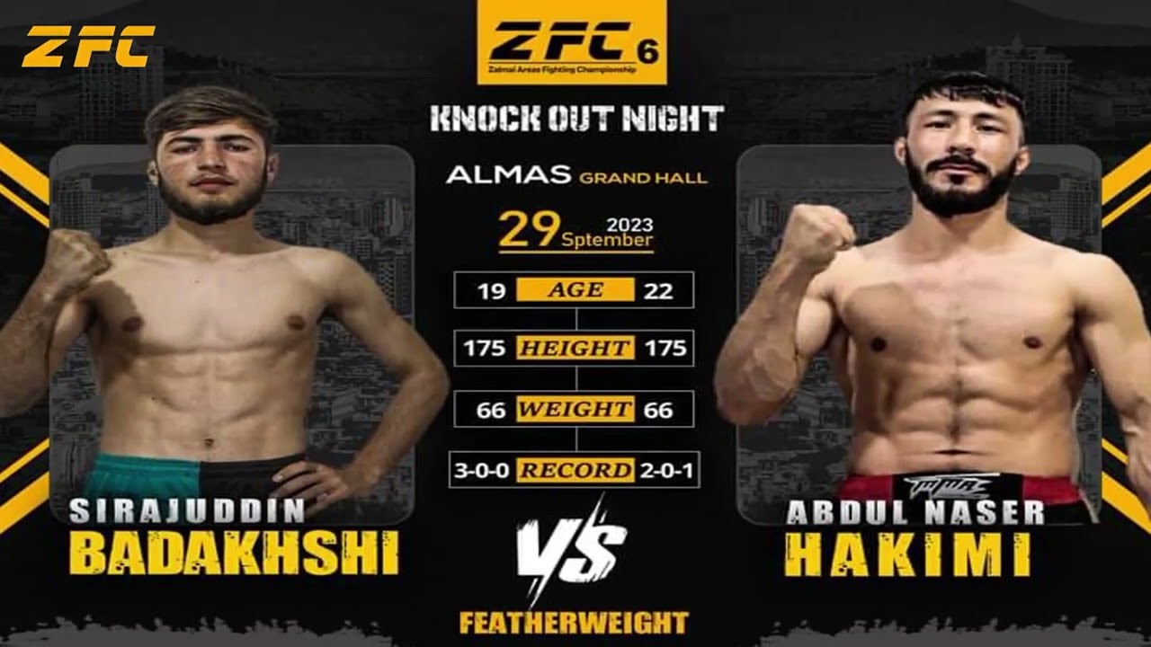 ZFC6 Abdul Naser Hakimi VS Serajuddin Badakhshi in season 6 Knock Out Knight.