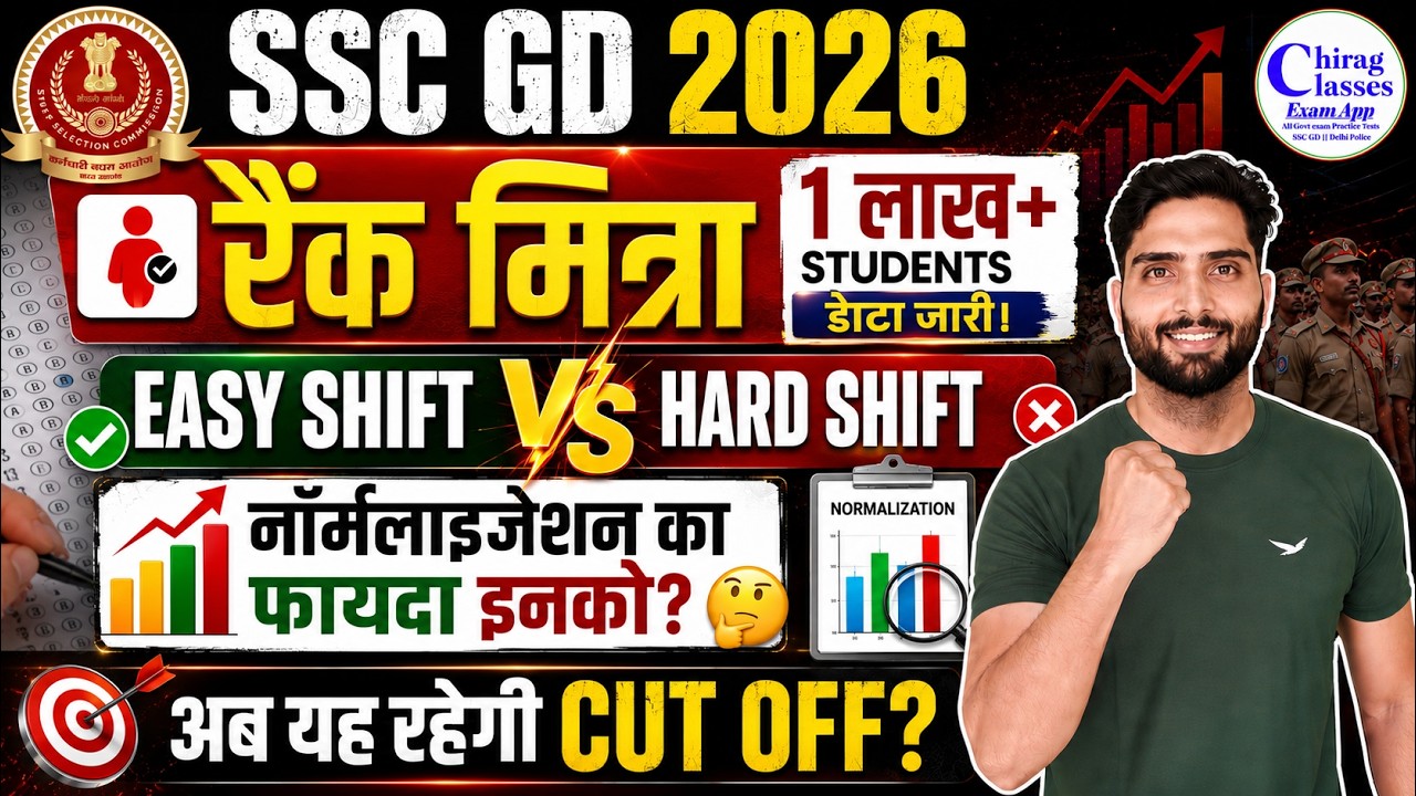 SSC GD 2026 Expected Cut Off & Normalization | Rank Mitra 1 Lakh+ Data Analysis