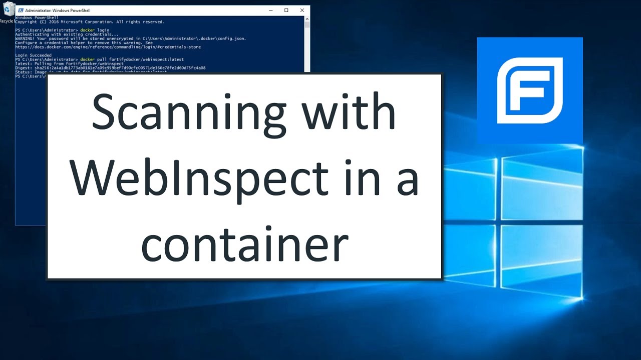 Scanning with WebInspect in a Container (2019)