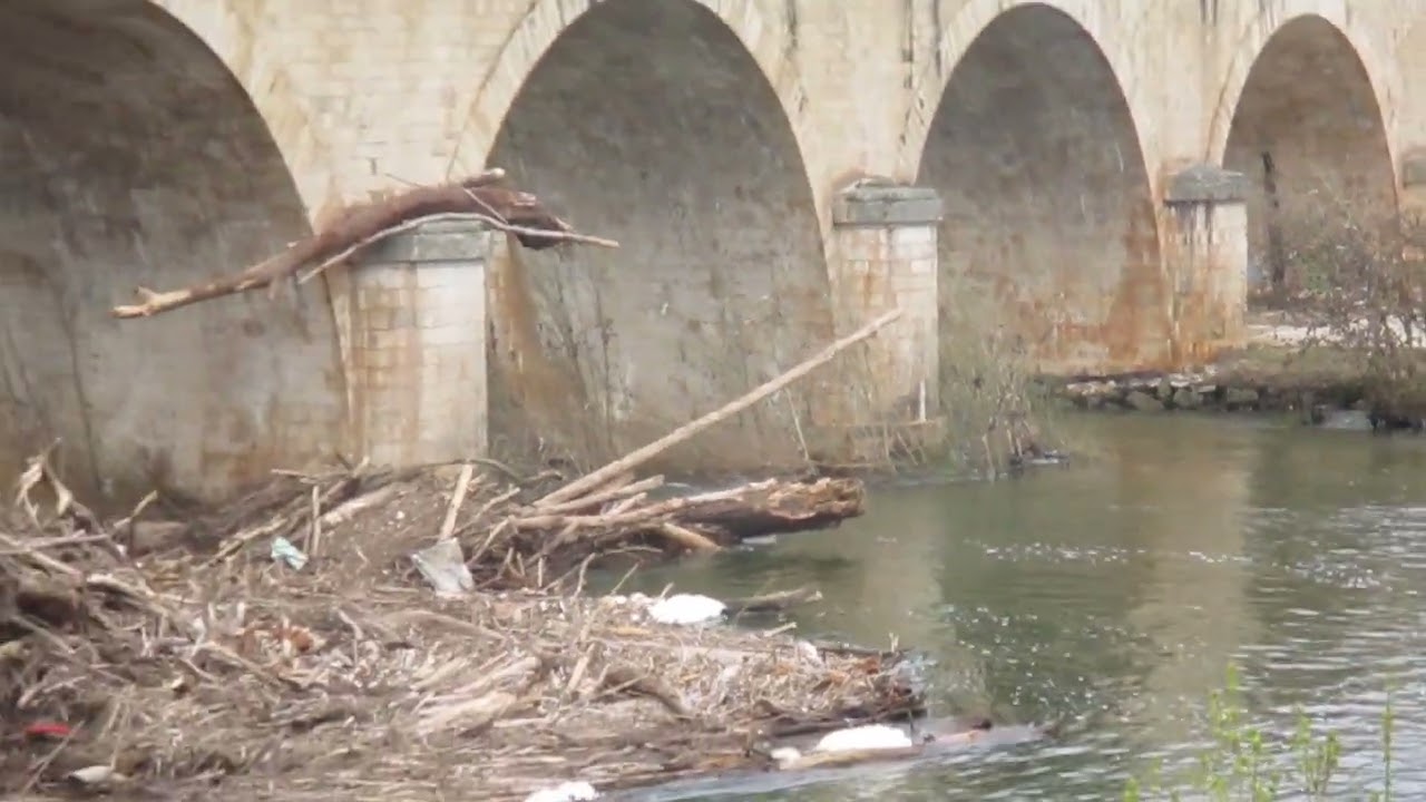 crue du Lot à Aiguillon 47 . Février 2026