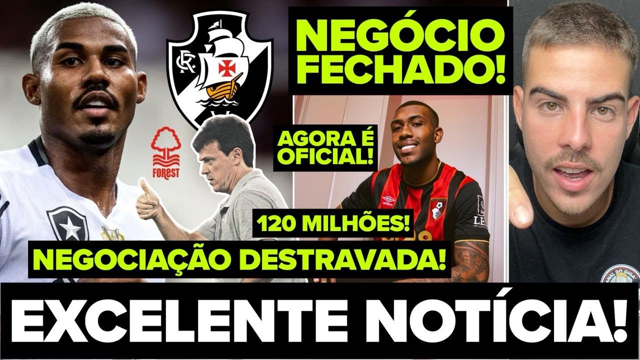 NEGOCIAÇÃO DESTRAVADA! VASCO RECEBE SINAL POSITIVO E FICA PERTO DE CUIABANO! VENDA DE RAYAN! OFICIAL
