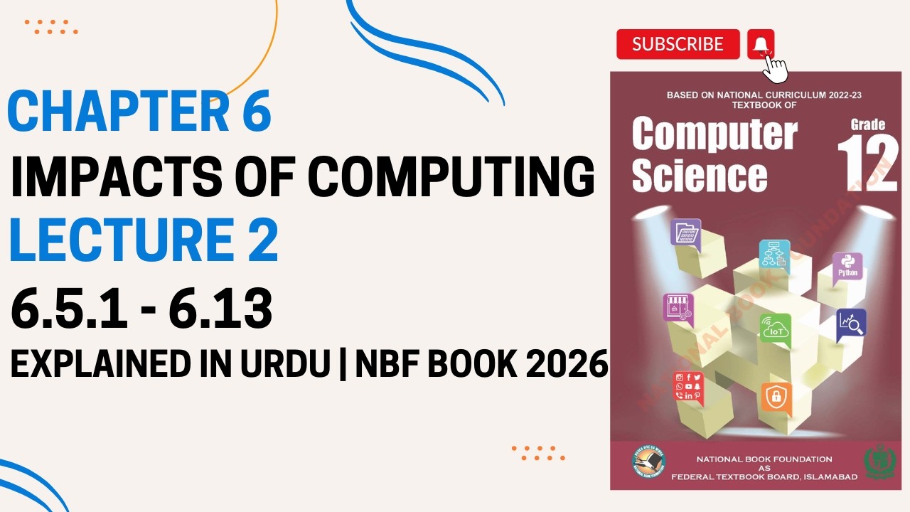 Class 12 Computer Chapter 6 | Impacts of Computing Lecture 2 (6.5.1–6.13) | NBF 2025 | In Urdu