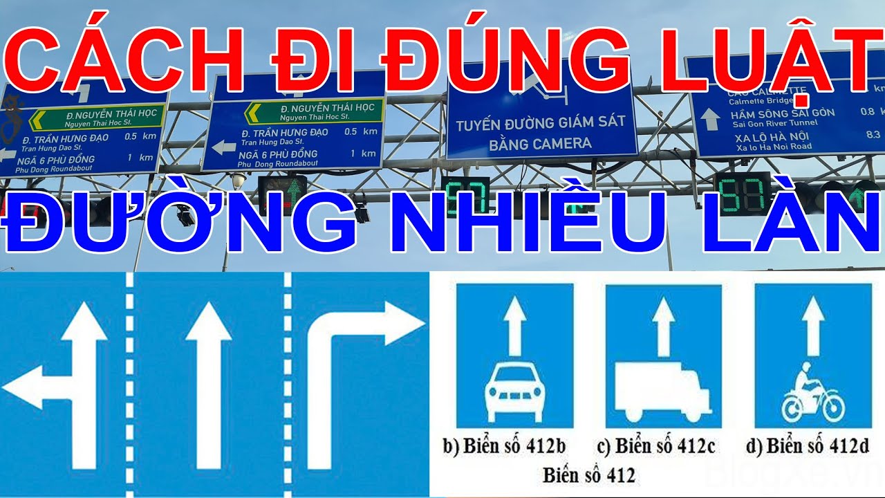 Bổ túc tay lái nâng cao - đọc hiểu đèn tín hiệu giao thông trên những đoạn đường nhiều làn