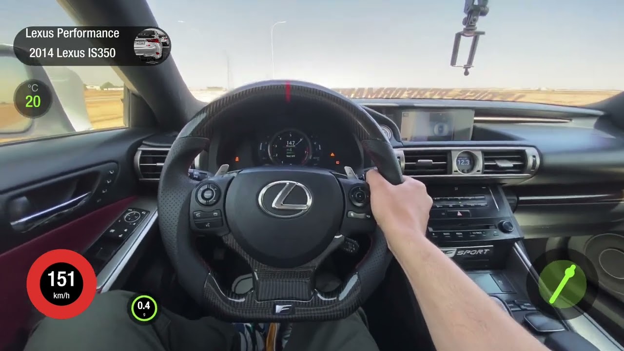 Lexus IS350 Twin Turbo low boost 9psi ( Autobahn test )  / تسارع لكزس توين تيربو لو بوست ٩