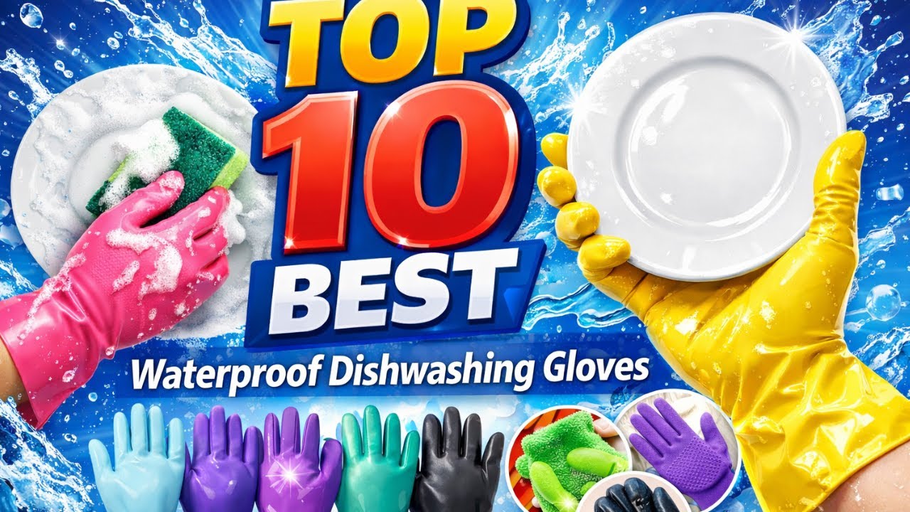 Best Waterproof Dishwashing Gloves 🔥for Home & Kitchen Use🔥