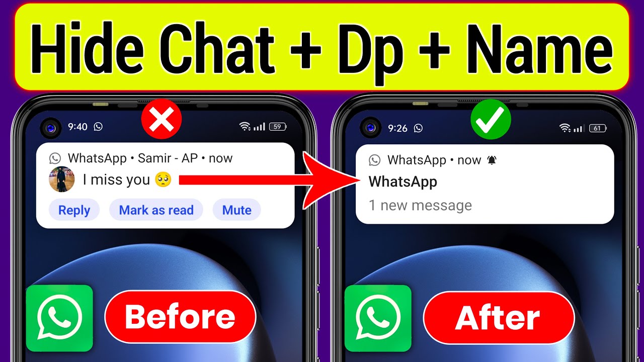 How To Hide WhatsApp Notification On Home Screen, How To Hide WhatsApp Message Notification