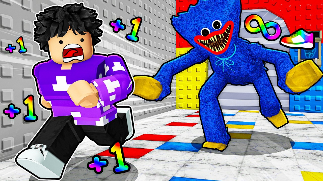 A Cada Passo +1 de VELOCIDADE para FUGIR DO HUGGY WUGGY no Roblox