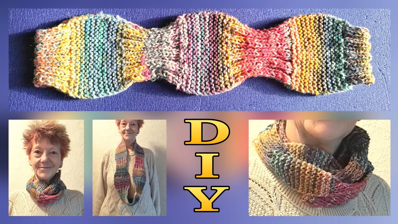 Übergangs - Loop aus Sockenwollresten stricken  • DIY * Julebuergerfee 