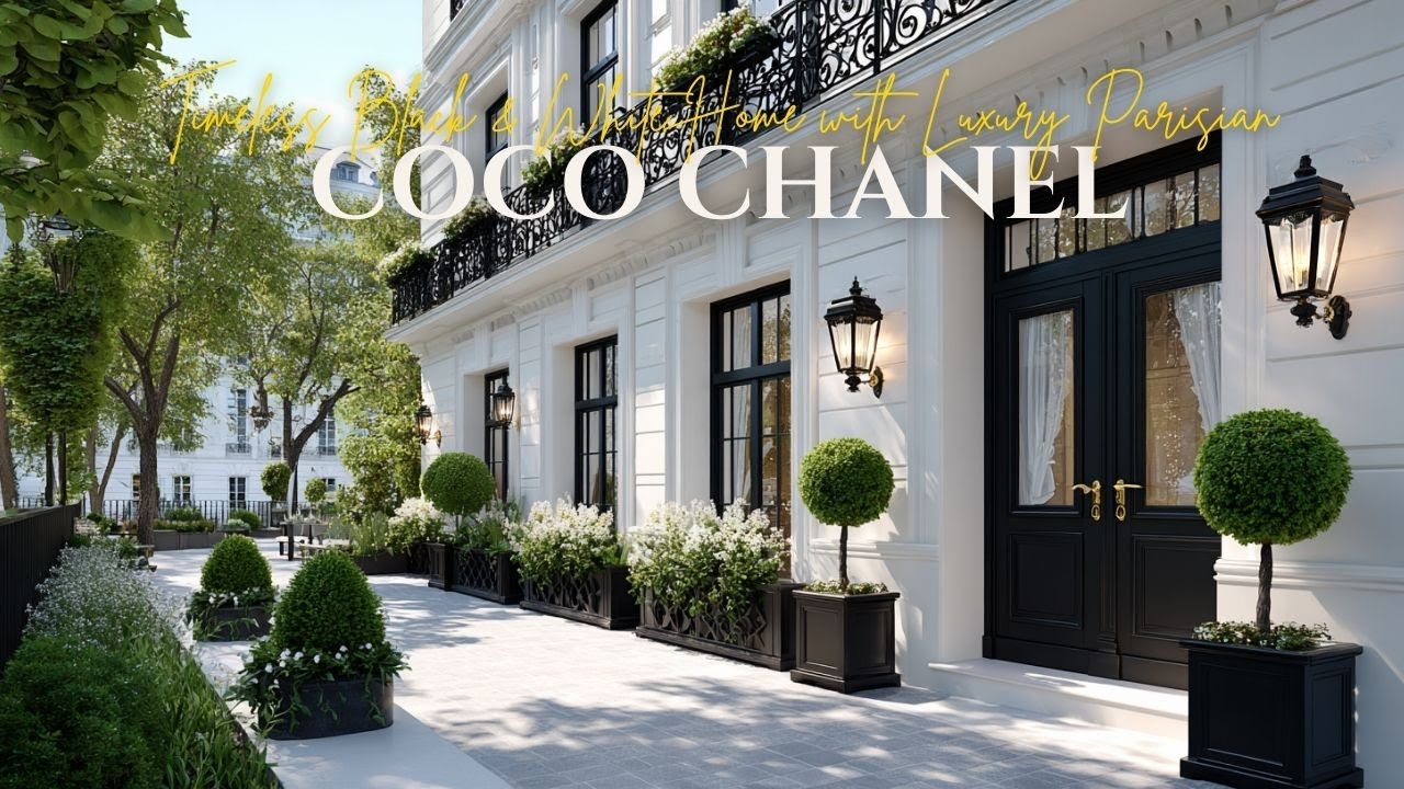 Coco Chanel Inspired Timeless Black & White Home with Luxury Parisian Elegance