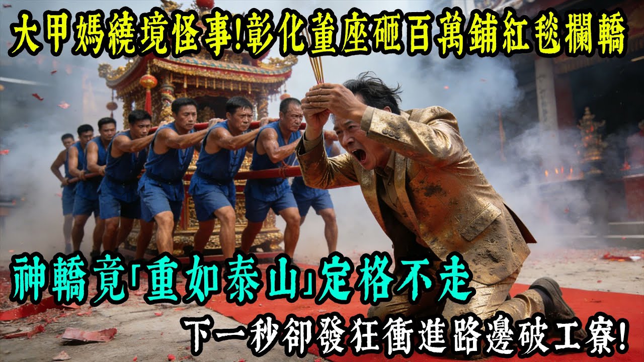 【老王故事會】大甲媽繞境怪事！彰化董座砸百萬鋪紅毯攔轎，神轎竟「重如泰山」定格不走，下一秒卻發狂衝進路邊破工寮！#原創 #情感 #民間故事 #真實故事 #中老年生活 #台灣