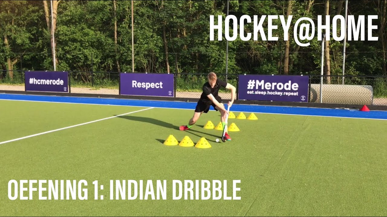 Hockey@Home: oefening 1: Indian dribble