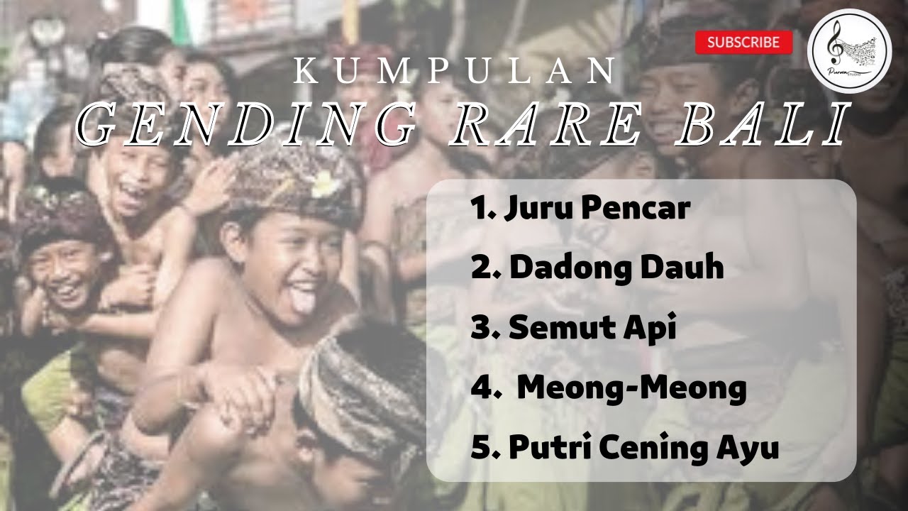 KUMPULAN GENDING RARE BALI | LAGU BALI ANAK TEMPO DULU | PURWA STUDIO