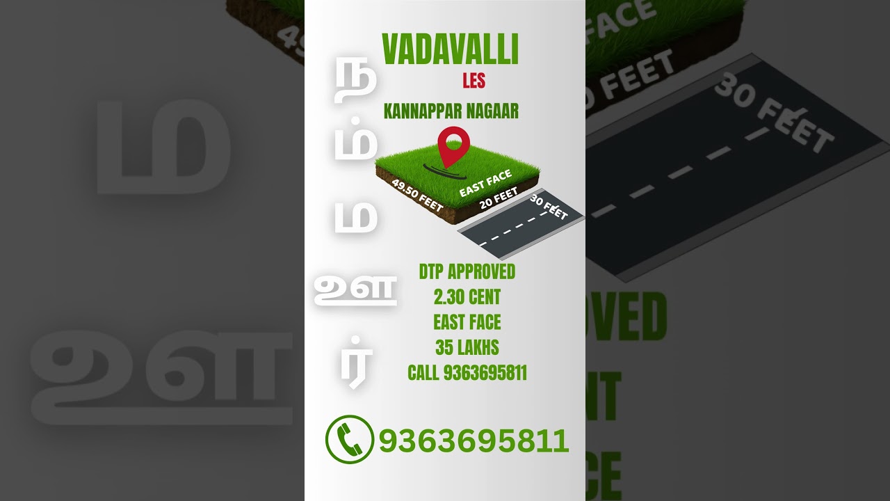 Coimbatore Vadavalli land and homes sale