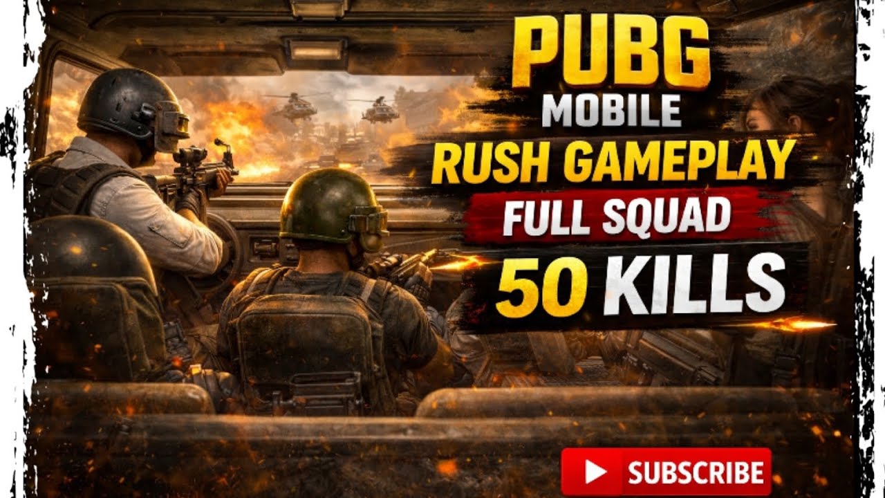 Full Squad 50kills Rush Gameplay #Pubg mobile