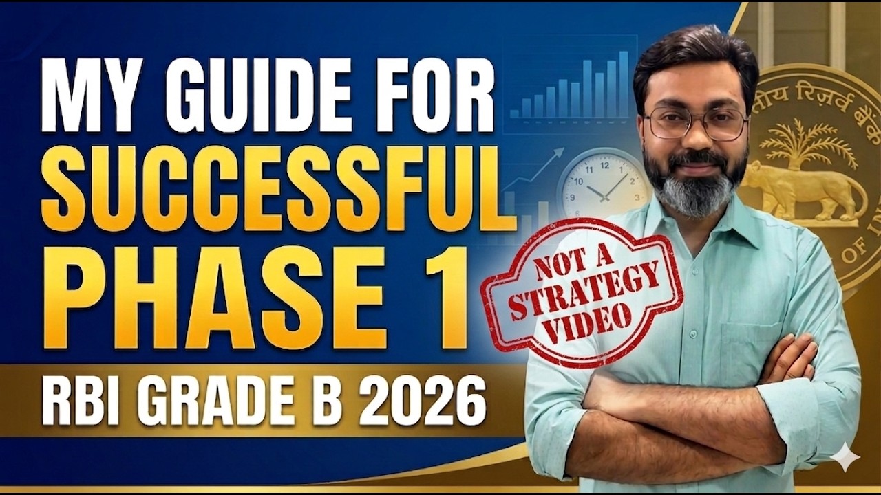 My Guide for Successful Phase 1 I RBI Grade B 2026 I Manish Sir