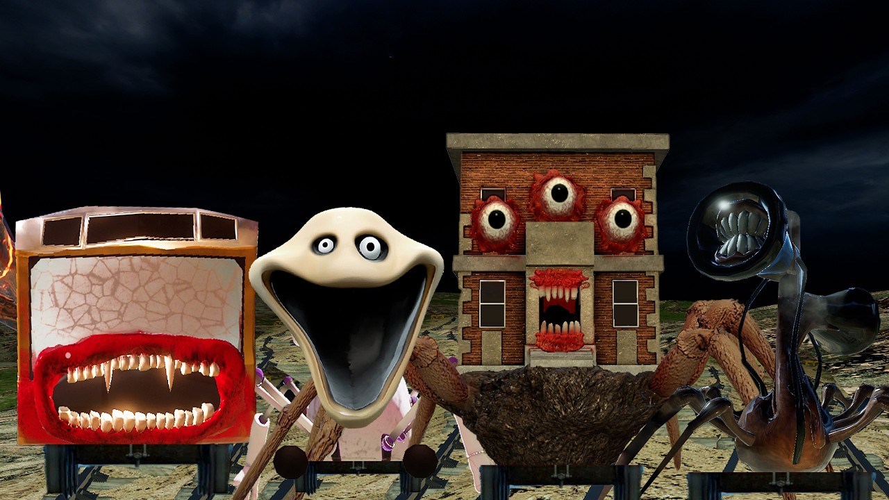 Amazing Upgrade CHARLES BUS MONSTER,BUS EATER MONSTER,SIREN HEAD MONSTER,SPIDER HOUSE CHARLES
