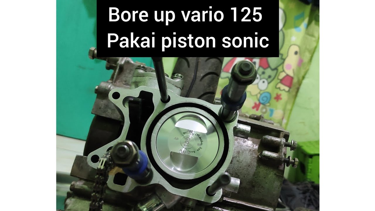 Rakit dan cek sound motor vario 125 pakai piston 59 || #vario150  #vario125  #boreup