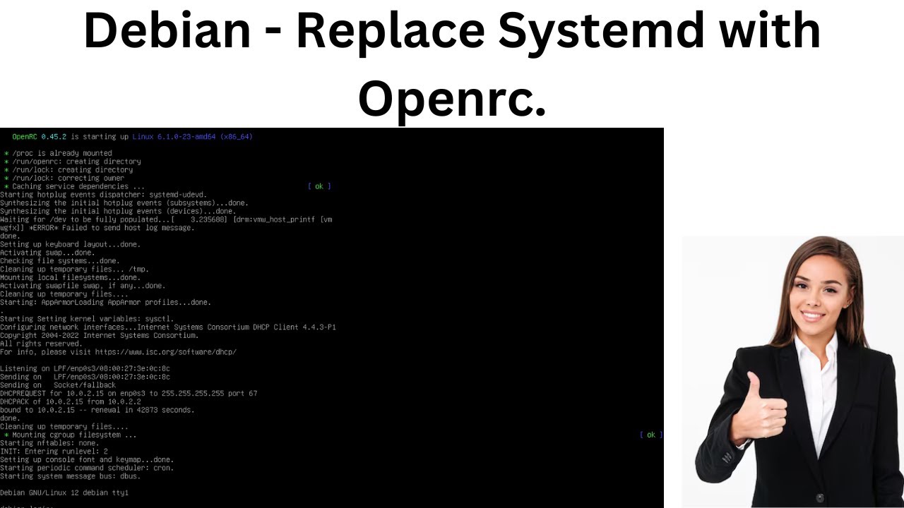 DONT TRY AT HOME - Debian - Replace Systemd with Openrc.