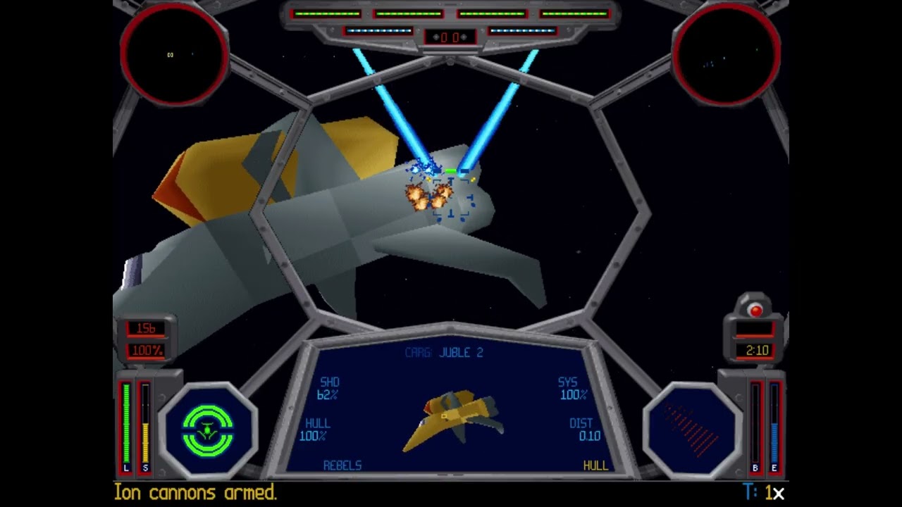 Star Wars Tie Fighter 1995 Walkthrough Hard Combat Chamber Tie Defender Mission 3: Inspect & Disable