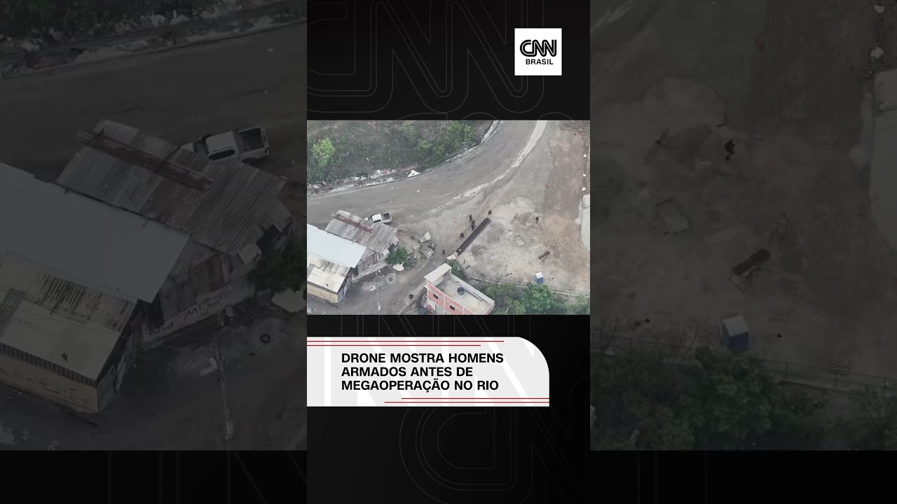 Drone mostra homens armados antes de megaopera&ccedil;&atilde;o no Complexo do Alem&atilde;o