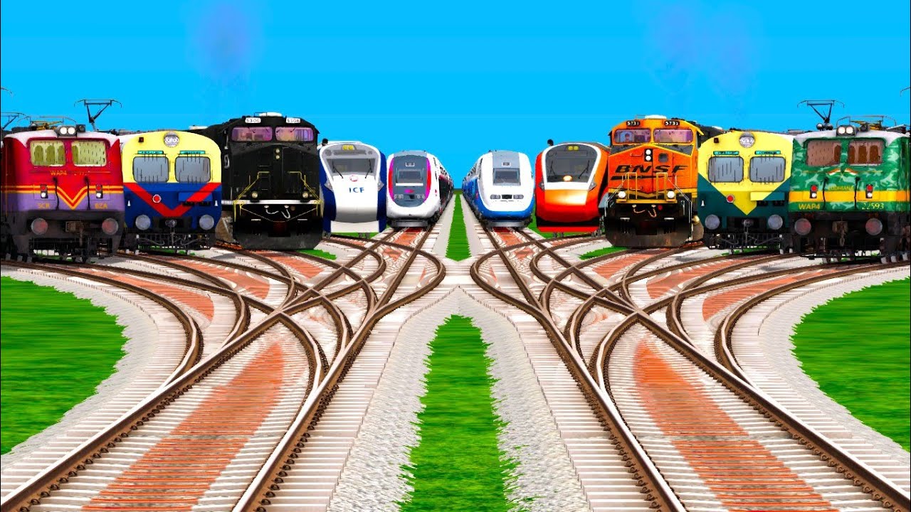 When All Locomotives Meet On One Tracks ll Indian train Crossing /Mega Railways battle /train video 