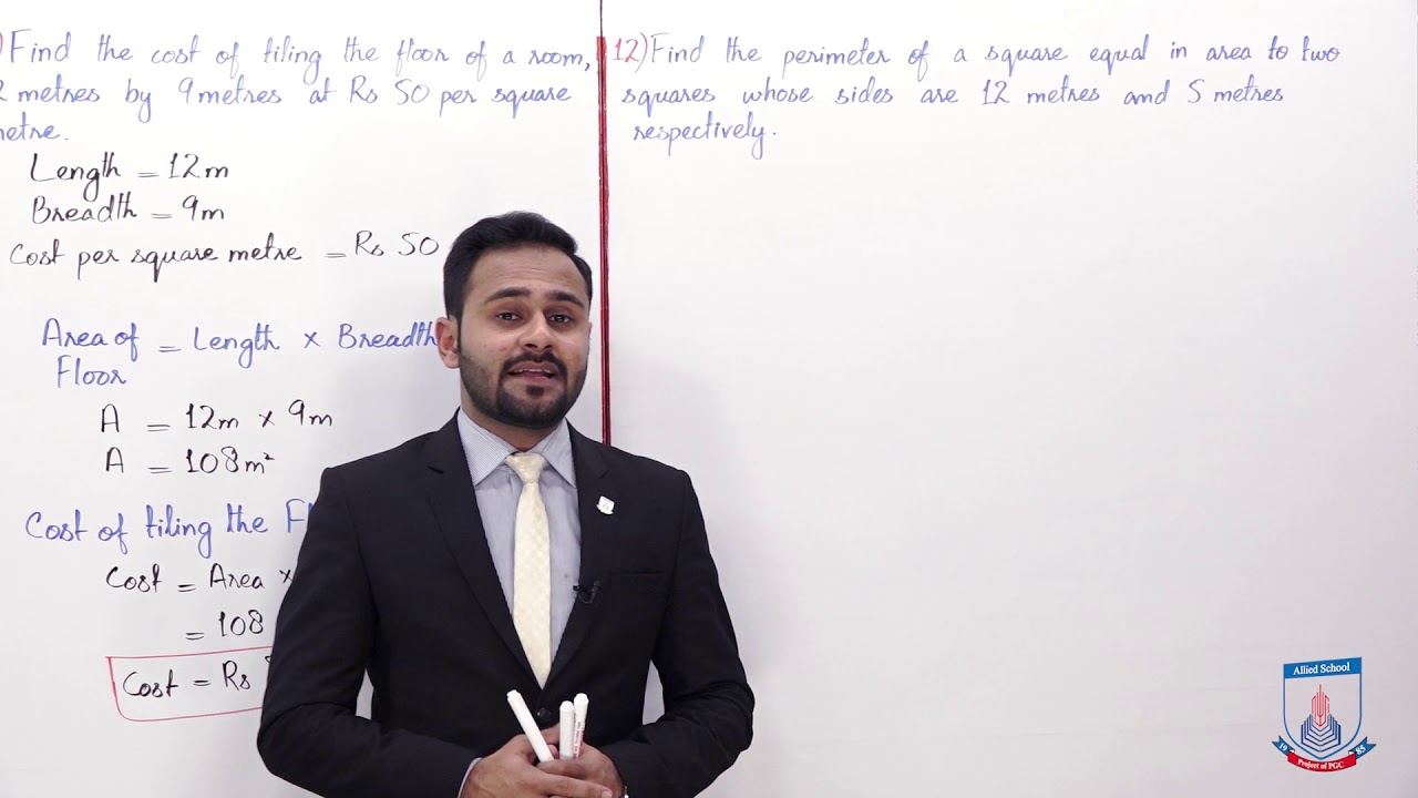 Class 7 - Mathematics - Chapter 17 - Lecture 3 - Exercise 17a - Allied Schools