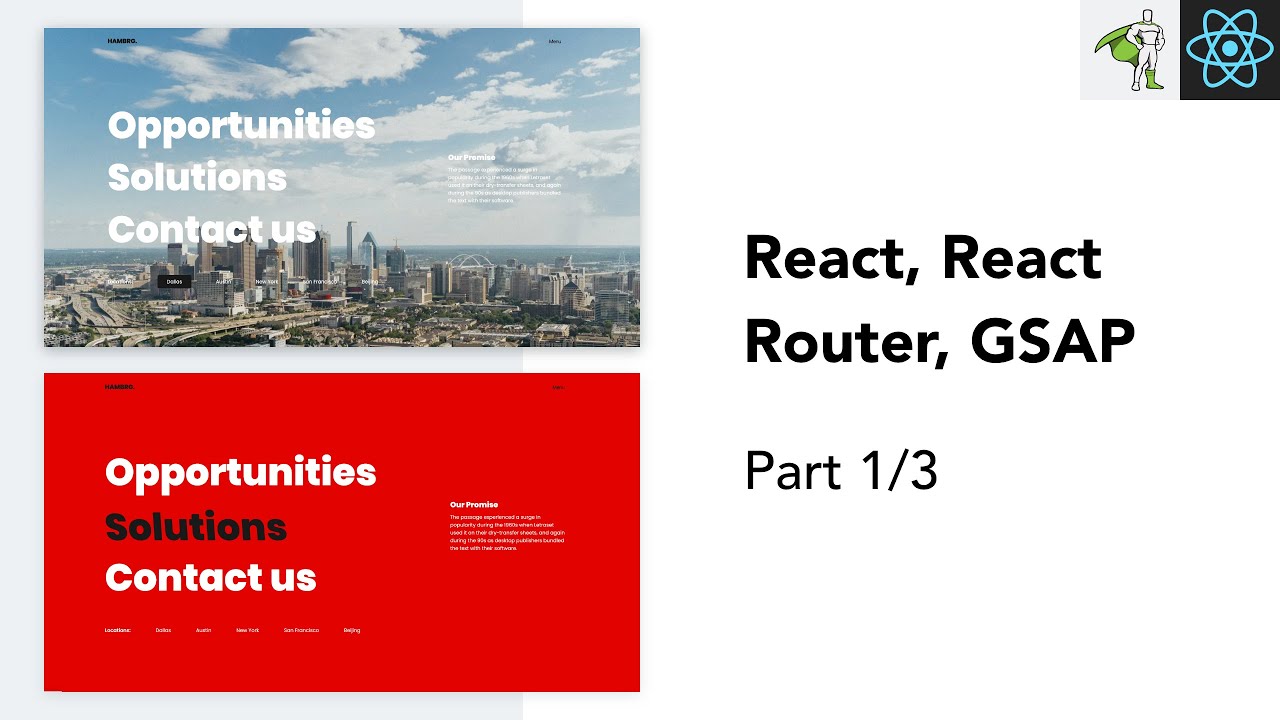 Code an Animated Menu using React and GSAP Tutorial | Part 1