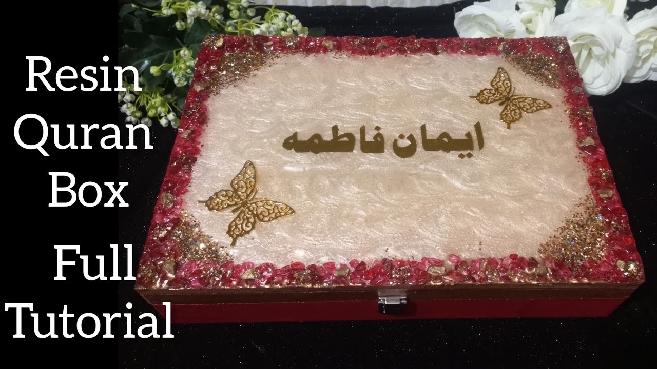 how to make resin quran box step by step/epoxy resin quran holder tutorial/new design quran box