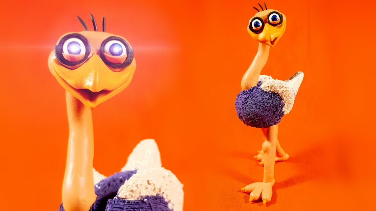 OZZIE OSTRICH 😱😱(WILLY'S WONDERLAND MOVIE) PLASTILINA✔✔✔ PORCELANA✔✔ POLYMER CLAY✔