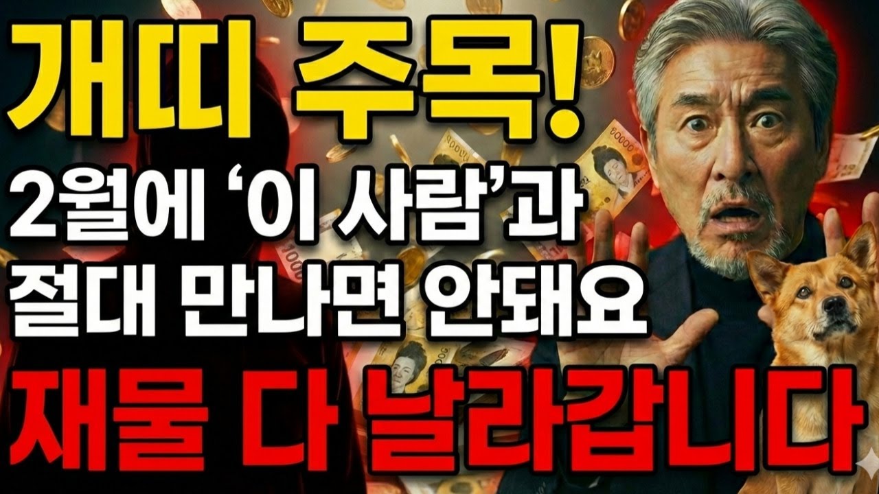 개띠 주목! 2월에 '이 사람'과 돈 섞으면 집안 다 망합니다!