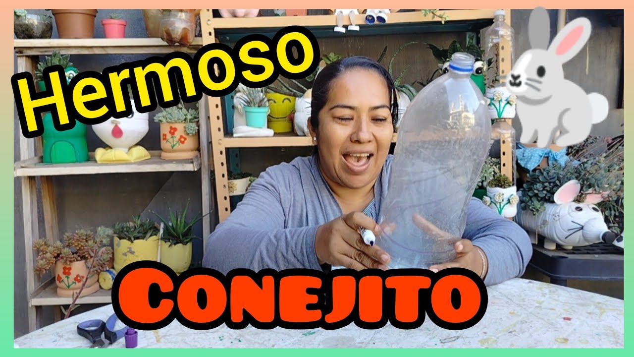 Cómo realizar una maceta de CONEJO con material reciclado ♻️ #macetasrecicladas #ideas 