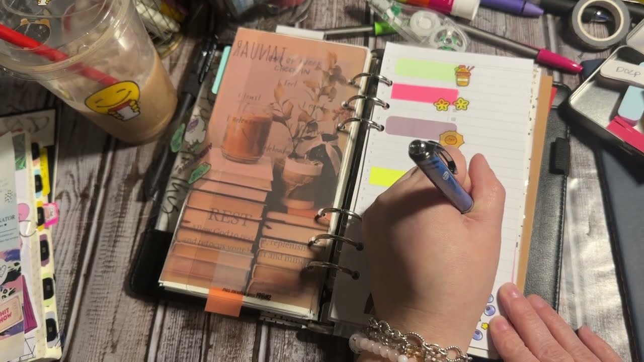 Ежедневник Plan w/ Me Hobonichi Weeks - Standard TN Rings в обложке Carpe Diem.