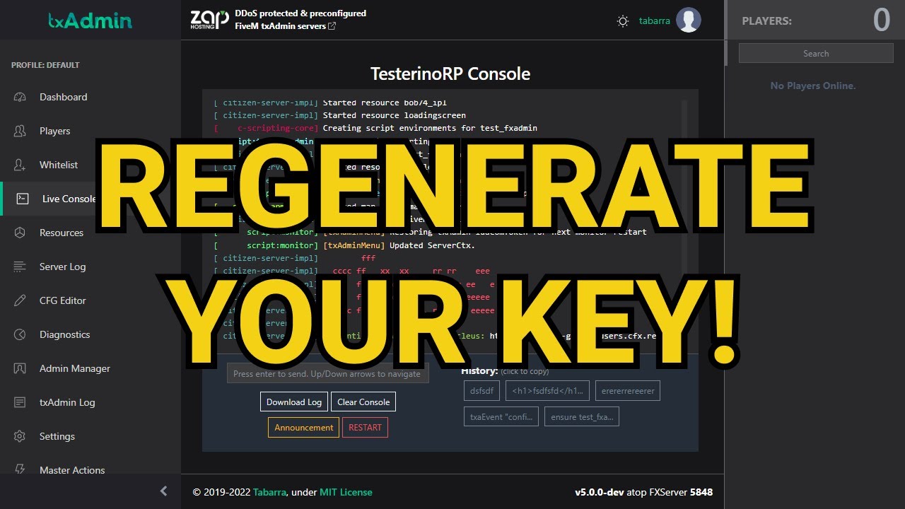 How To Regenerate FiveM Server License Key