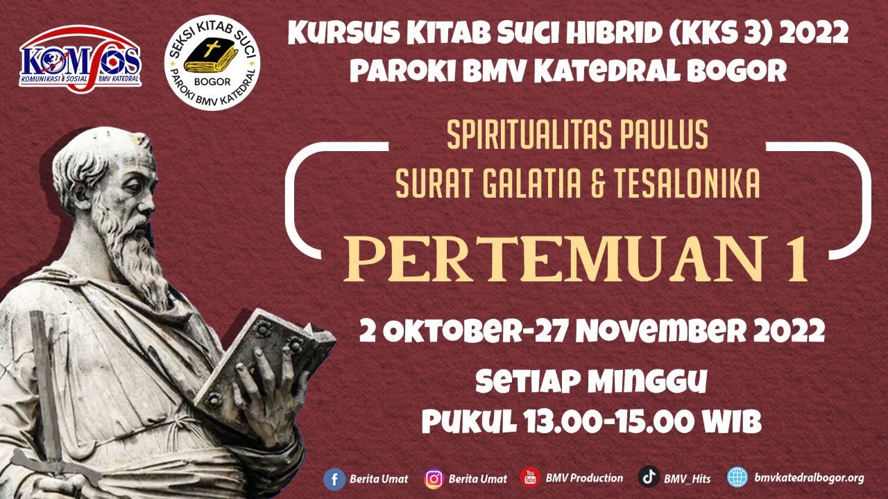 KKS 3 - Spiritualitas Paulus, Surat Galatia & Tesalonika | Pertemuan 1 (2 Oktober 2022)