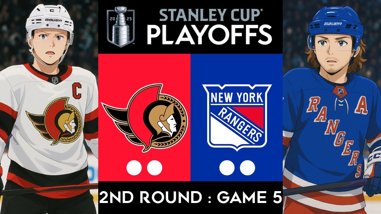 FULL GAME: NHL 09 (25 MOD) OTTAWA vs NY RANGERS / PLAYOFFS / 2ND ROUND / GAME 5