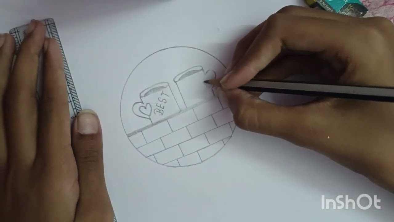 Circle best friend drawing 💓
